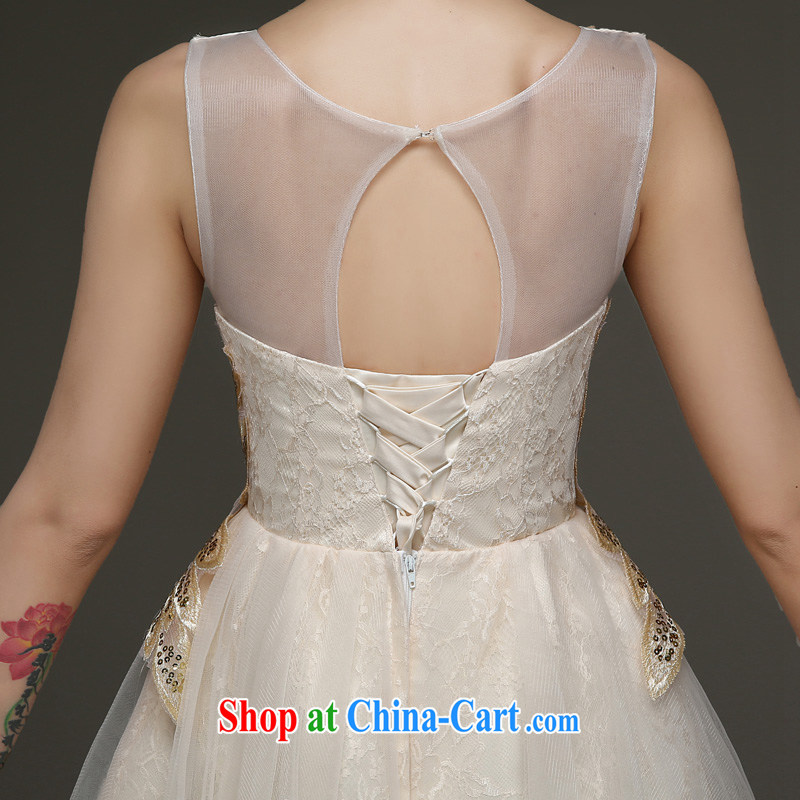 Serving a good solid Evening Dress 2015 new bridesmaid serving short spring bridesmaid's sister skirt small dress girls bridesmaid with champagne color M, good service, and, shopping on the Internet