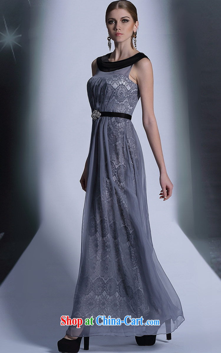 Doris Kay Europe evening dress with high quality gray high waist long evening dress professional dress light gray L pictures, price, brand platters! Elections are good character, the national distribution, so why buy now enjoy more preferential! Health