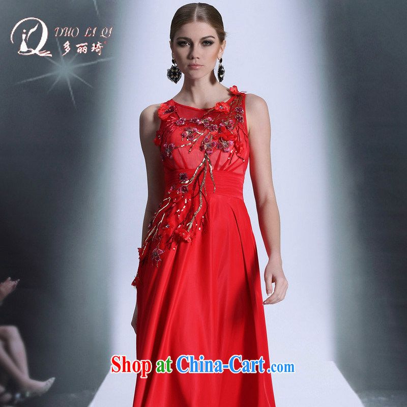Multi-LAI Ki Europe Evening Dress wedding dresses red bows, red XXL, Li Qi (Doris dress), and shopping on the Internet