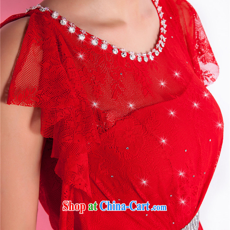 Beijing, Hong Kong, 2015 as soon as possible new red wedding dress bridal toast serving long, large, Evening Banquet Cultivating Female summer long skirt red XXL, Hong Kong, and, shopping on the Internet