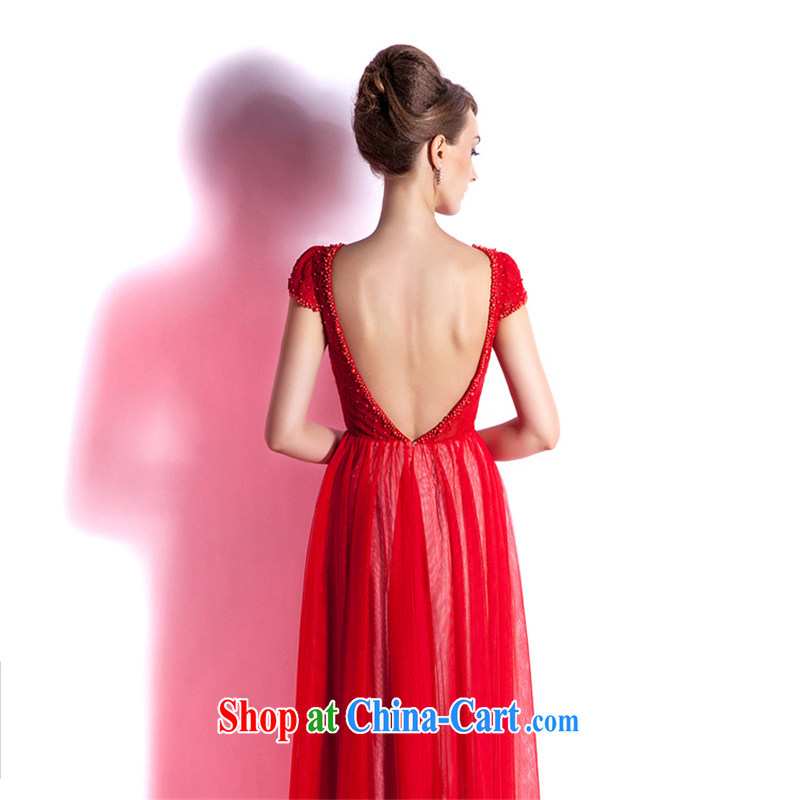 The Champs Elysees, as soon as possible, and Stylish spring and summer bridal red toast serving long, 2015 New Evening dress, elegant and a shoulder Evening Dress red XXL, Hong Kong, and, shopping on the Internet