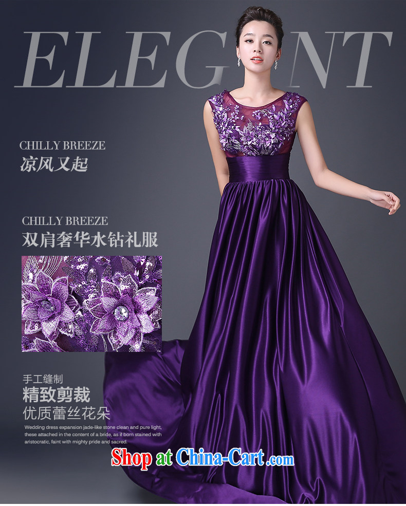 Code Hang Seng bridal 2015 long gown Evening Dress stylish european lace dress a field shoulder bows. Elections and half, three-dimensional flowers, good quality fabrics -- purple XXL pictures, price, brand platters! Elections are good character, the national distribution, so why buy now enjoy more preferential! Health