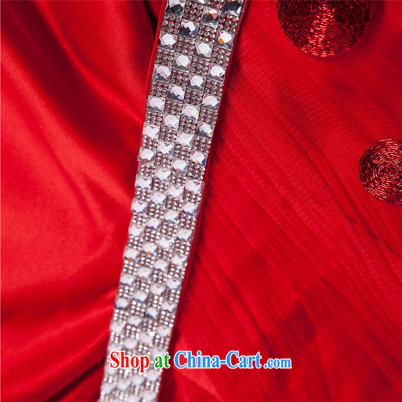 The Champs Elysees, as soon as possible, pre-sale 2015 new front short long dress bridal toast serving high quality red marriage ceremony Short package and red XXL, Hong Kong, and, shopping on the Internet