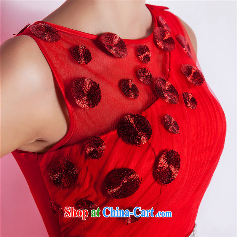 The Champs Elysees, as soon as possible, pre-sale 2015 new front short long dress bridal toast serving high quality red marriage ceremony Short package and red XXL, Hong Kong, and, shopping on the Internet