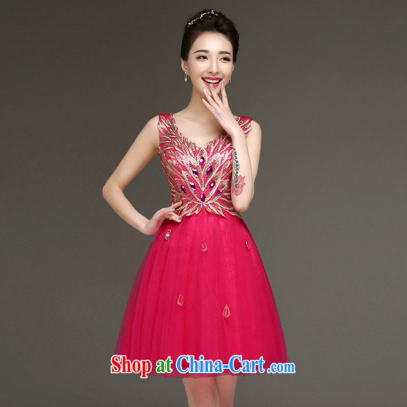 Serving a good solid Evening Dress 2015 new bride toast serving spring bridesmaid dresses, short dresses small girl bridesmaid dress of red 2 XL, good service, and, shopping on the Internet