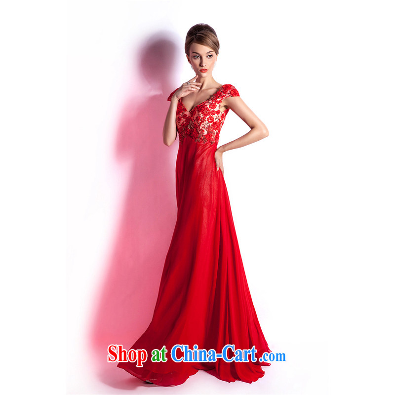 The Champs Elysees, as soon as possible, wedding dresses 2015 new upscale wedding dress bride toast wedding serving long, large, red, Evening Dress red XXL, Hong Kong, Seoul, and shopping on the Internet