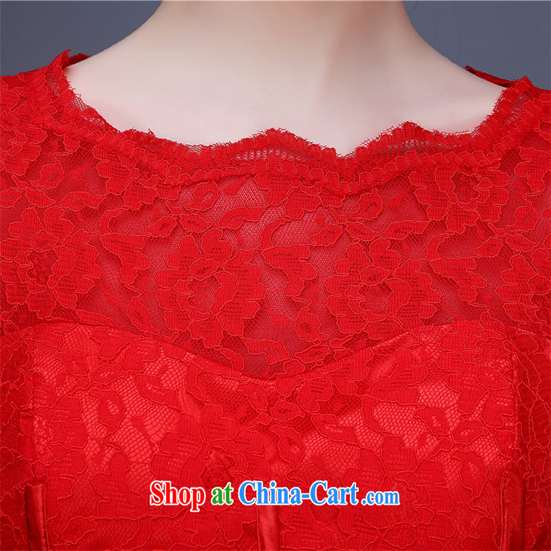 The Champs Elysees, as soon as possible, red lace Evening Dress cheongsam dress marriage 2015 spring and summer terrace back bridal toast serving the doors short XXL, Hong Kong, Seoul, and shopping on the Internet