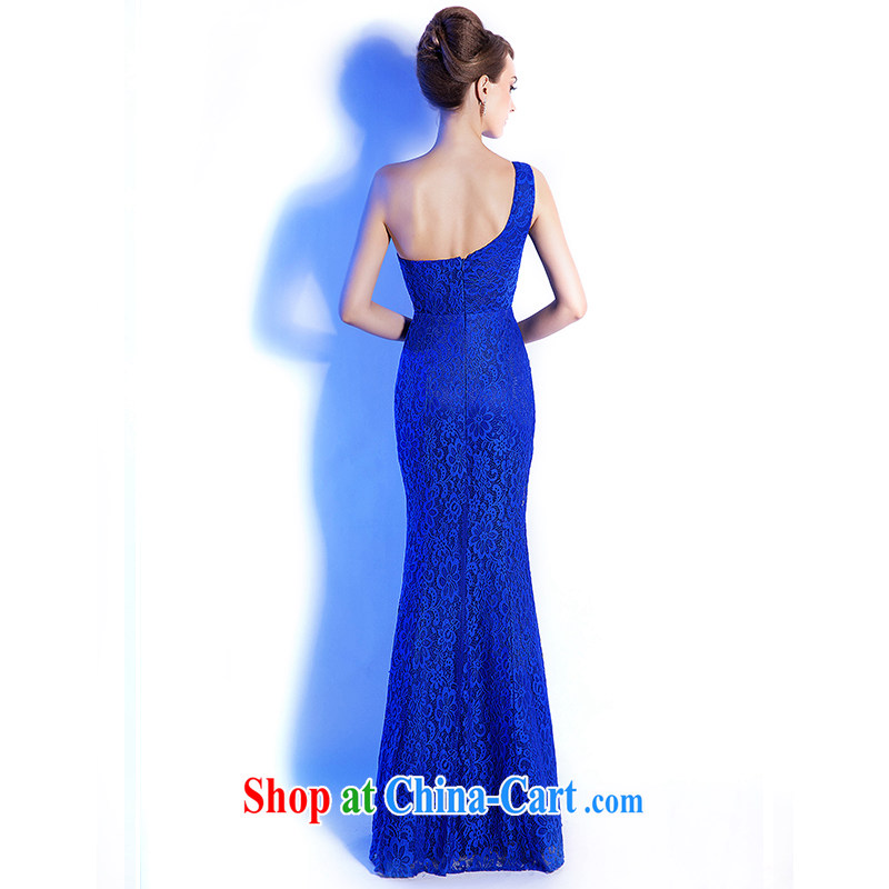 The Champs Elysees, as soon as possible, the shoulder Evening Dress long stylish reception dinner will be Evening Dress skirt new moderator lace crowsfoot toast S service, Hong Kong, Seoul, and shopping on the Internet
