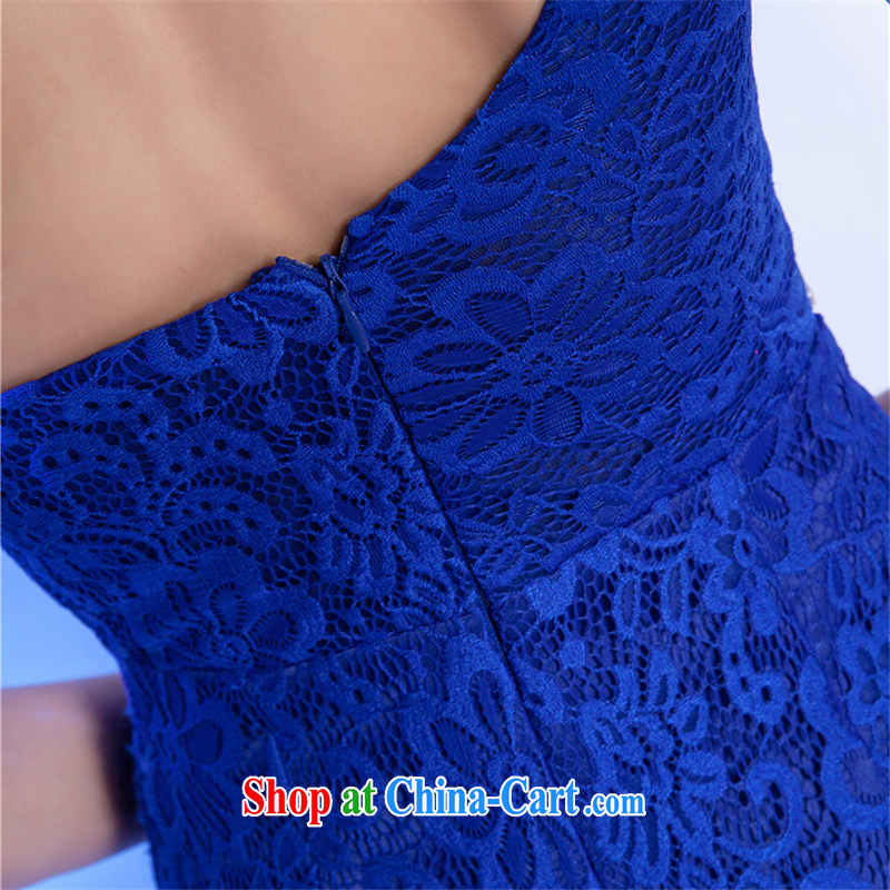 The Champs Elysees, as soon as possible, the shoulder Evening Dress long stylish reception dinner will be Evening Dress skirt new moderator lace crowsfoot toast S service, Hong Kong, Seoul, and shopping on the Internet