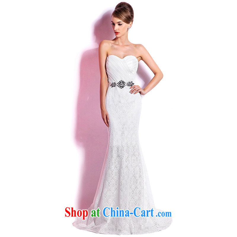 The Champs Elysees, as soon as possible, 2015 spring and summer new crowsfoot erase chest evening dress bridal wedding dresses banquet hosted long evening dress reception XXL, Hong Kong, Seoul, and shopping on the Internet
