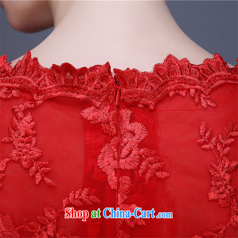 The Champs Elysees, as soon as possible, spring and summer, long wedding dress dress bridal toast dinner serving the door marriage back exposed dress female Red XXL, Hong Kong, and, shopping on the Internet