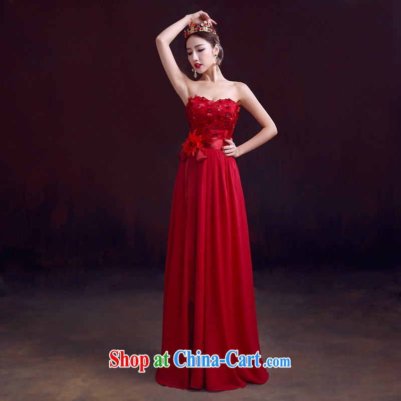 Dumping the married Yi bows Service Bridal 2015 spring red long, Mary Magdalene dress Breast Beauty graphics thin marriage toast serving wine red XXL, dumping the married Yi, shopping on the Internet