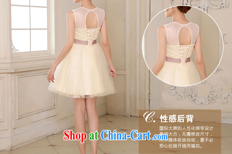 Honey, bride 2015 new bridesmaid dresses small short, champagne color Korean ballet, silk dresses dress lapel bridesmaid service sister serving champagne color XXL pictures, price, brand platters! Elections are good character, the national distribution, so why buy now enjoy more preferential! Health