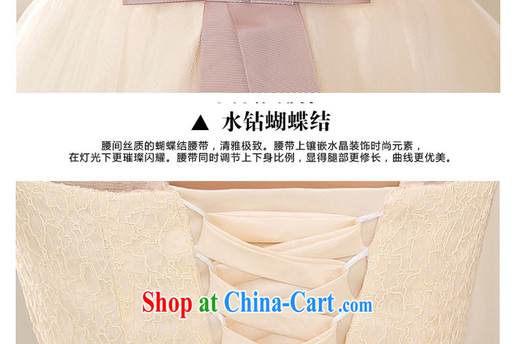 Honey, bride 2015 new bridesmaid dresses small short, champagne color Korean ballet, silk dresses dress lapel bridesmaid service sister serving champagne color XXL pictures, price, brand platters! Elections are good character, the national distribution, so why buy now enjoy more preferential! Health