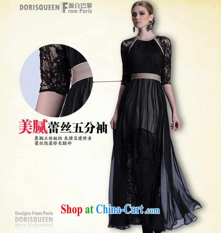 Multi-LAI Ki Europe evening dress, cuff lace dress black back exposed sexy evening dress up show host dress black XXL pictures, price, brand platters! Elections are good character, the national distribution, so why buy now enjoy more preferential! Health