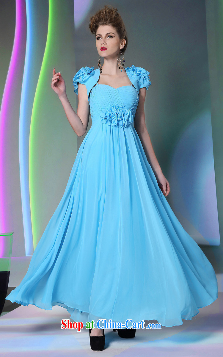 Multi-LAI Ki retro noble blue show choir dress evening dress fall, winter new light blue XXL pictures, price, brand platters! Elections are good character, the national distribution, so why buy now enjoy more preferential! Health