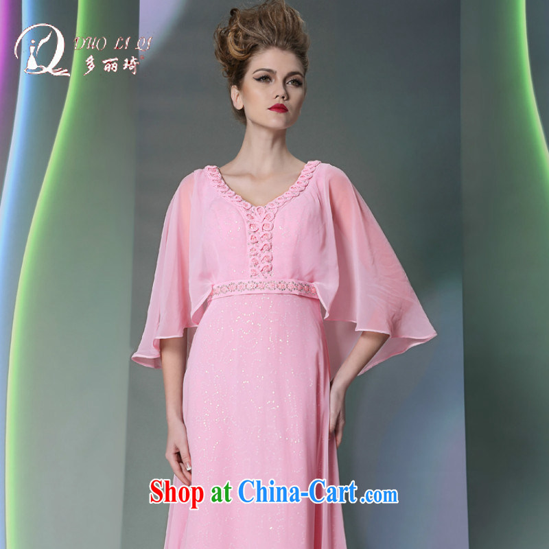 Multi-LAI Ki delicate pink flower shawl Evening Dress bridesmaid dress 2014 hot selling embroidery wedding dresses small pink XXL, Li Qi (Doris dress), online shopping