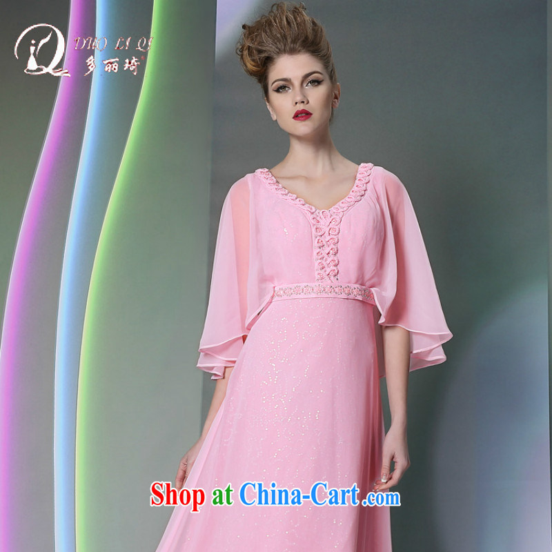 Multi-LAI Ki delicate pink flower shawl Evening Dress bridesmaid dress 2014 hot selling embroidery wedding dresses small pink XXL, Li Qi (Doris dress), online shopping