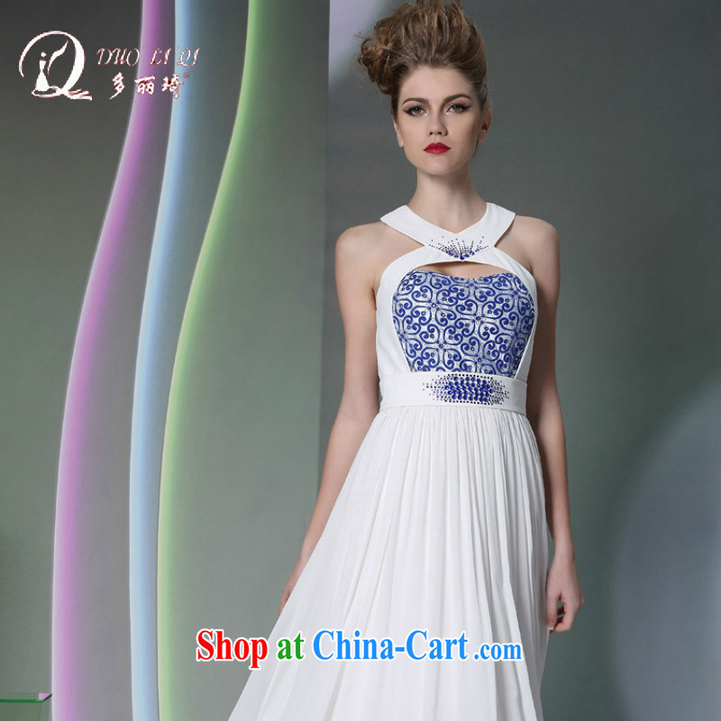 Multi-LAI Ki White wall also sexy Evening Dress appointment bridesmaid upscale diamond jewelry Evening Dress white XXL, Li Qi (Doris dress), and shopping on the Internet
