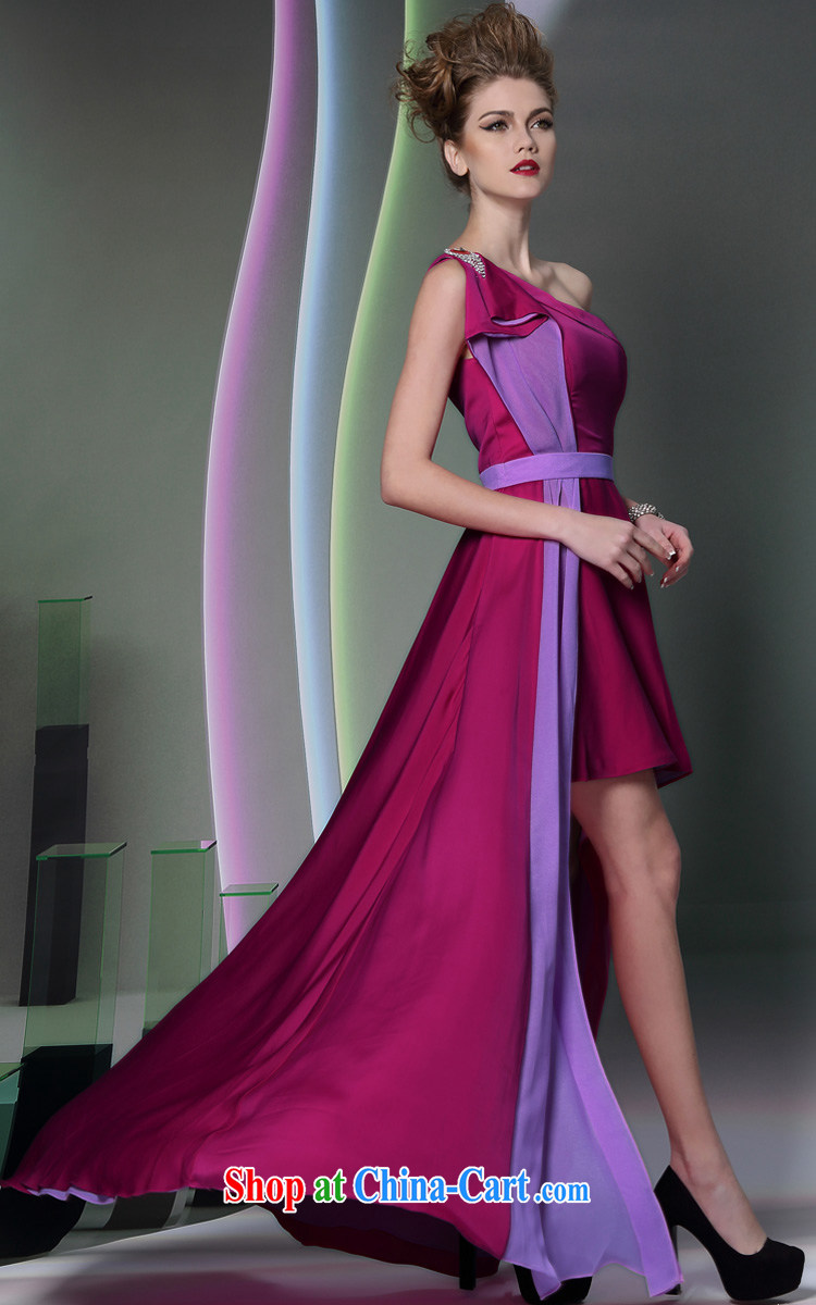 Multi-LAI Ki mauve single shoulder style evening dress Red Carpet show dress long 2014 hot wedding dress purple XXL pictures, price, brand platters! Elections are good character, the national distribution, so why buy now enjoy more preferential! Health