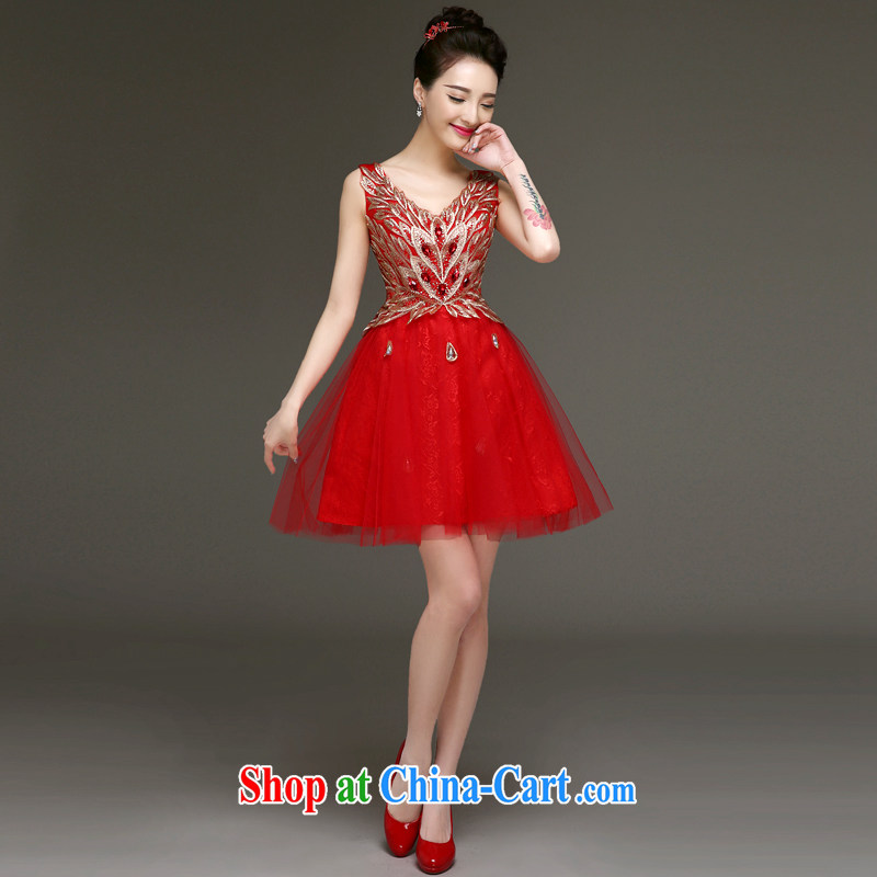 Serving a good solid Evening Dress 2015 new bridal dresses serving toast spring wedding dresses small girl short skirt and sisters red 2 XL, good service, and, on-line shopping