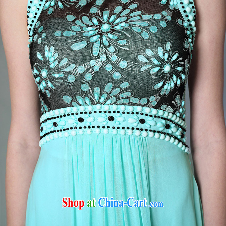 Multi-LAI Ki blue floral dress 2014 high waist bows service show the dress blue XXL pictures, price, brand platters! Elections are good character, the national distribution, so why buy now enjoy more preferential! Health