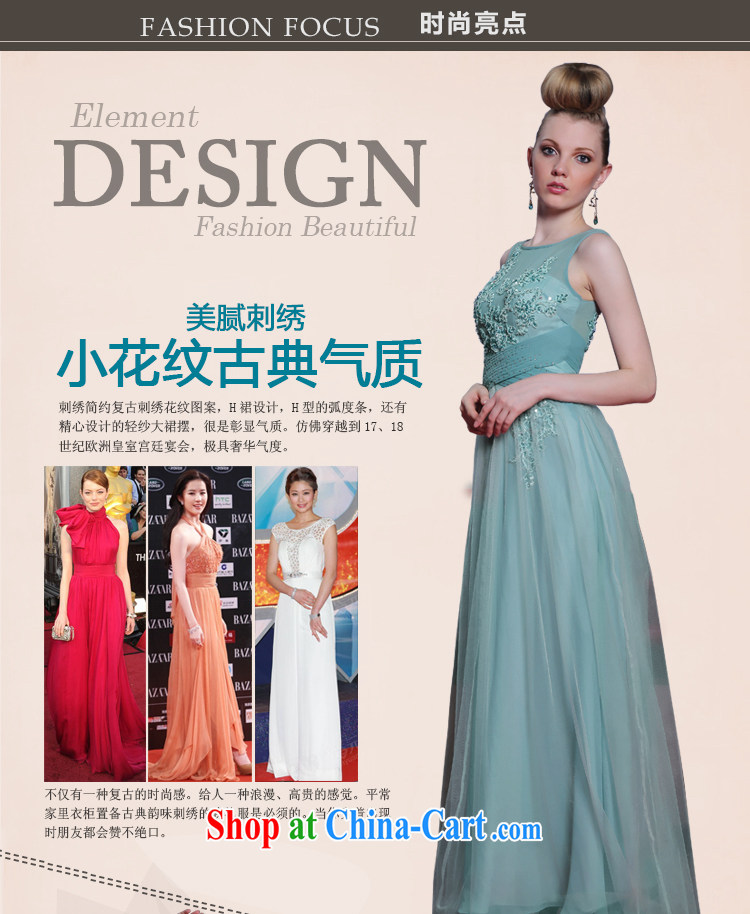 Multi-LAI Ki light blue embroidery Evening Dress long winter dress, large, light blue L pictures, price, brand platters! Elections are good character, the national distribution, so why buy now enjoy more preferential! Health