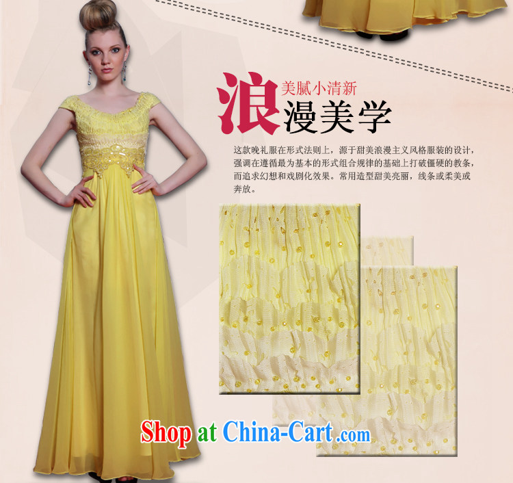 Multi-LAI Ki dress yellow moderator dress embroidery high quality evening dress A field dress the dress code yellow M pictures, price, brand platters! Elections are good character, the national distribution, so why buy now enjoy more preferential! Health