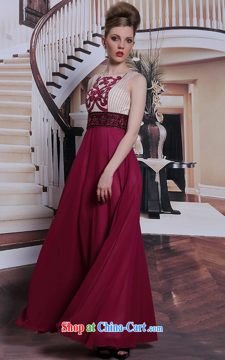 Multi-LAI Ki Europe Evening Dress embroidered retro dress sleeveless long dress summer dresses high adult dress dark red XXL pictures, price, brand platters! Elections are good character, the national distribution, so why buy now enjoy more preferential! Health
