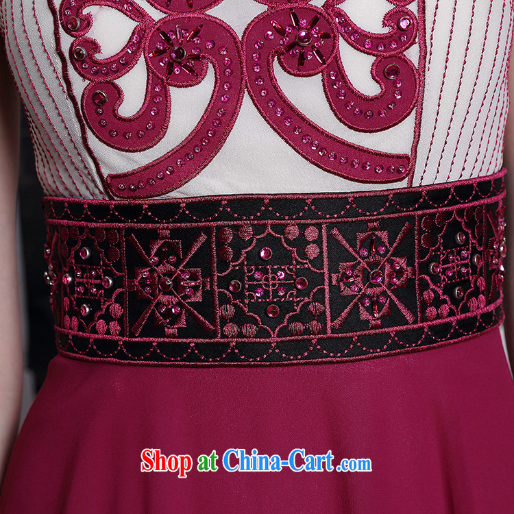 Multi-LAI Ki Europe Evening Dress embroidered retro dress sleeveless long dress summer dresses high adult dress dark red XXL pictures, price, brand platters! Elections are good character, the national distribution, so why buy now enjoy more preferential! Health