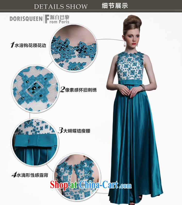Doris Kay Peacock Blue diamond jewelry dress snow woven bow tie, evening dress long evening dress dark blue XXL pictures, price, brand platters! Elections are good character, the national distribution, so why buy now enjoy more preferential! Health