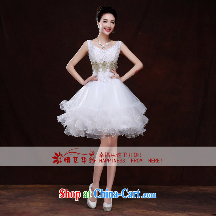 The china yarn bridal short wedding banquet dress bridesmaid serving short 2015 new spring and summer bridal wedding wedding dresses the dresses women Beauty white. size does not accept return pictures, price, brand platters! Elections are good character, the national distribution, so why buy now enjoy more preferential! Health
