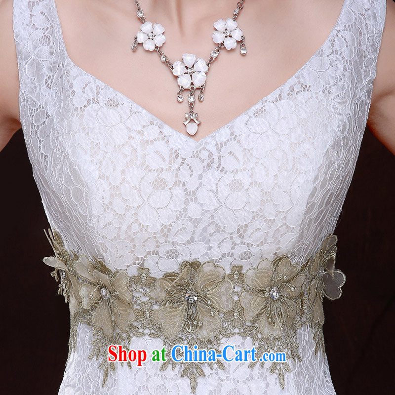 The china yarn bridal short wedding banquet dress bridesmaid serving short 2015 new spring and summer bridal wedding wedding dresses the dresses women Beauty white. size does not accept return and china yarn, shopping on the Internet