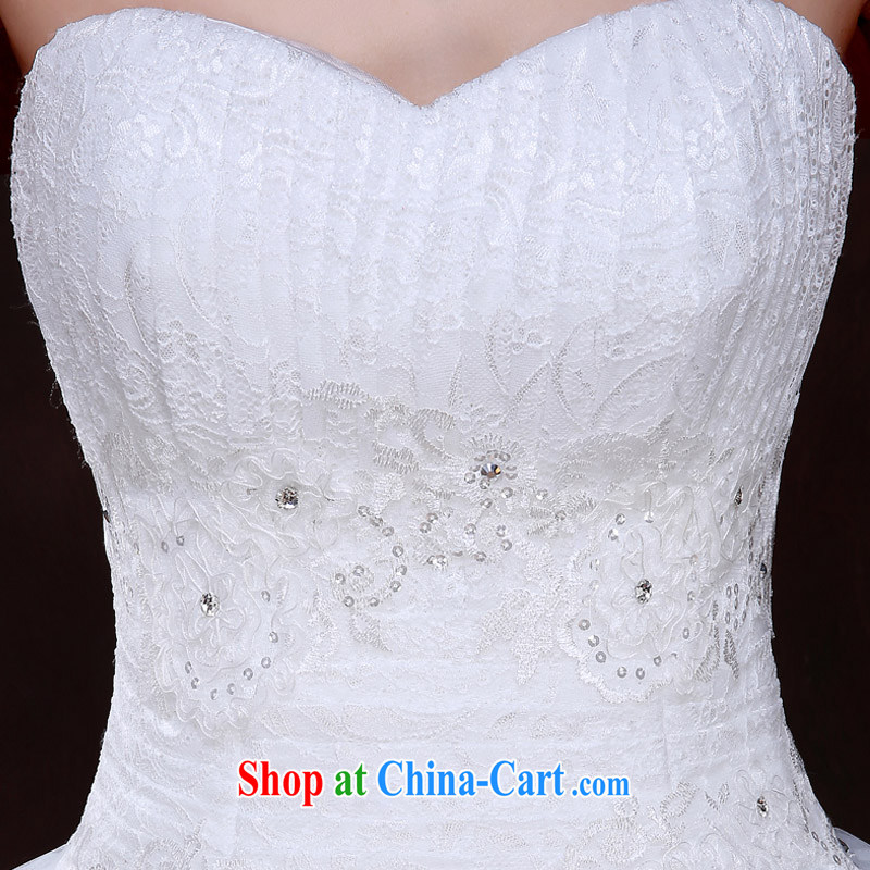 The china yarn bare chest wedding dresses new 2015 spring and summer lace long marriages served toast short Evening Dress white. size does not accept return, the china yarn, shopping on the Internet