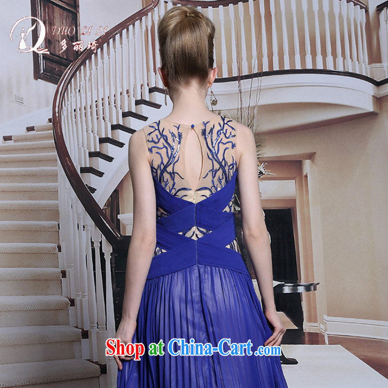 More LAI Ki dress blue Web dresses video thin A field staple Pearl evening dress in Europe and evening dress blue XXL, Lai Ki (Doris dress), and, on-line shopping