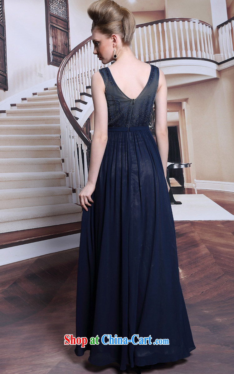 Multi-LAI Ki dark blue nails Pearl evening dress a Field shoulder adult appointment dress 2014 Europe and summer evening dress dark blue S pictures, price, brand platters! Elections are good character, the national distribution, so why buy now enjoy more preferential! Health