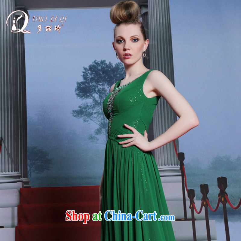 Multi-li-ki, genuine, Evening Dress beauty in Europe and the dress code 2014 model show ceremonial dress green XXL, Li Qi (Doris dress), and, on-line shopping