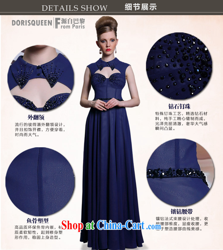 Multi-LAI Ki Europe dress Peter Pan collar Evening Dress exposed chest sexy Evening Dress English 100 hem dress graduation dress blue XXL pictures, price, brand platters! Elections are good character, the national distribution, so why buy now enjoy more preferential! Health