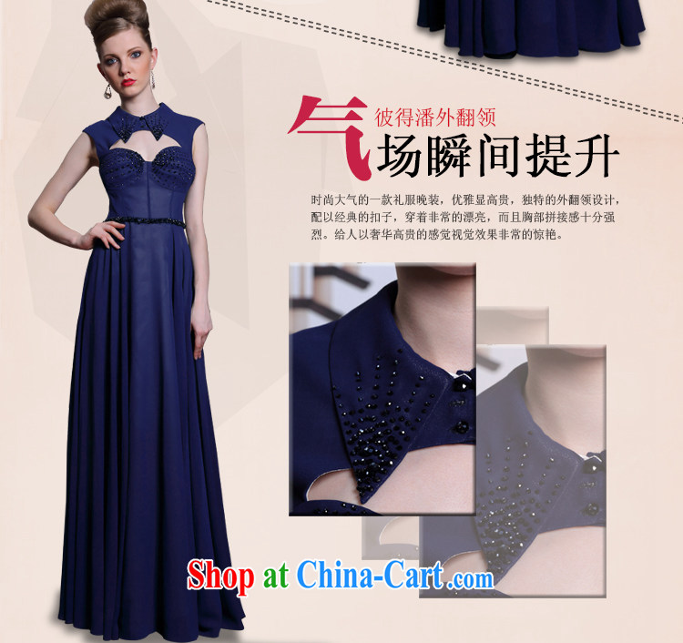 Multi-LAI Ki Europe dress Peter Pan collar Evening Dress exposed chest sexy Evening Dress English 100 hem dress graduation dress blue XXL pictures, price, brand platters! Elections are good character, the national distribution, so why buy now enjoy more preferential! Health