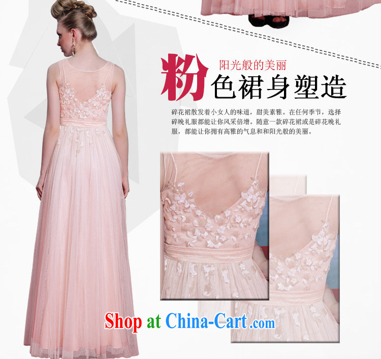 Multi-LAI Ki pink bridal gown manual order flowers dress skirt round-collar dress sleeveless large, female pink XXL pictures, price, brand platters! Elections are good character, the national distribution, so why buy now enjoy more preferential! Health