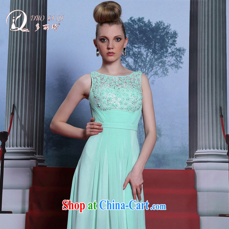Multi-LAI Ki powder blue dress with a sleeveless long dress graduation ball dress Evening Dress blue XXL, Li Qi (Doris dress), online shopping