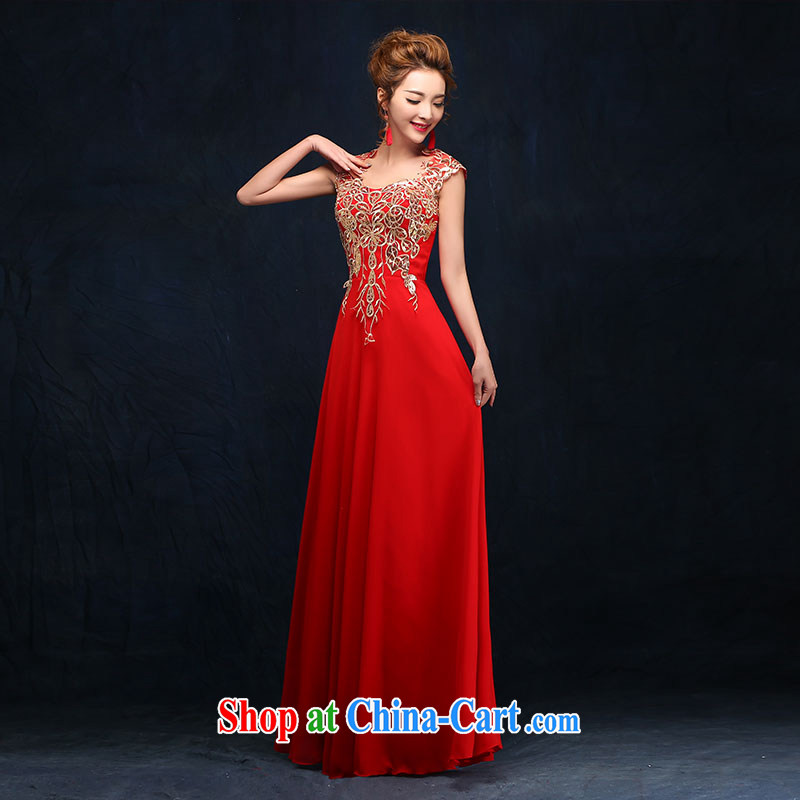 According to Lin Sa 2015 new bride toast serving red marriage wedding dresses beauty long marriage banquet dress red M, according to Lin, Elizabeth, and shopping on the Internet