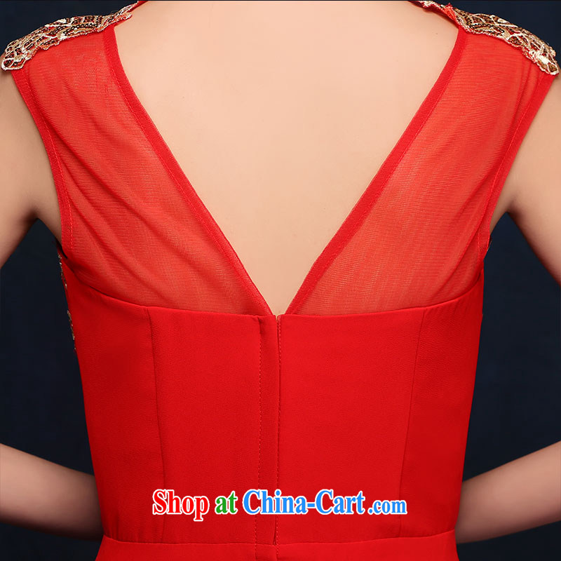 According to Lin Sa 2015 new bride toast serving red marriage wedding dresses beauty long marriage banquet dress red M, according to Lin, Elizabeth, and shopping on the Internet