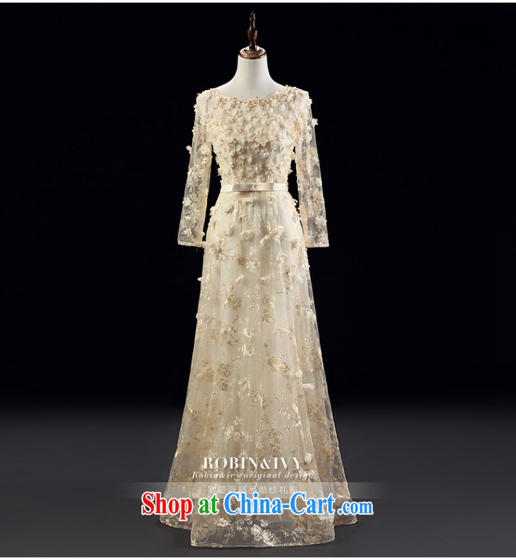 Love, Ms Audrey EU Yuet-mee, RobinIvy) bows dress custom 2015 new long-sleeved long bridesmaid dress bridal wedding L 35,016 champagne color advanced custom pictures, price, brand platters! Elections are good character, the national distribution, so why buy now enjoy more preferential! Health
