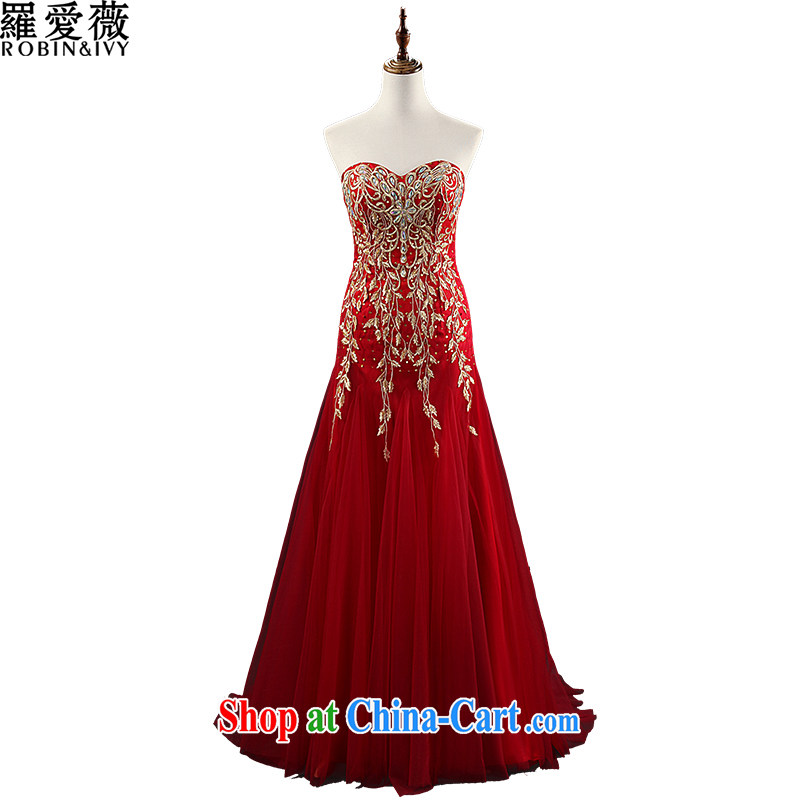 Love, Ms Audrey EU Yuet-mee, RobinIvy_ bows dress custom New 2015 spring and summer wiped chest tail dress marriages L 35,013 red advanced customization