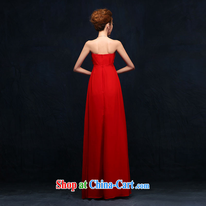 wedding dresses 2015 spring wipe chest red evening dress beauty long Korean married women serving toast red M, according to Lin, Elizabeth, and shopping on the Internet
