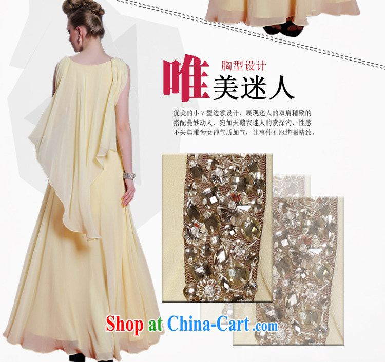 Doris Kay champagne yellow Evening Dress 2014, genuine European evening dresses mother larger nails dress Pearl Light yellow XXL pictures, price, brand platters! Elections are good character, the national distribution, so why buy now enjoy more preferential! Health