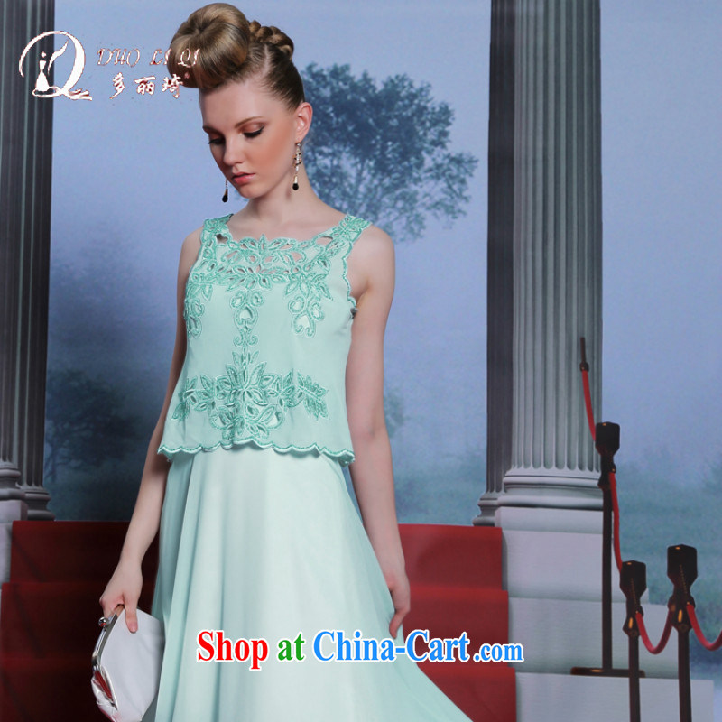 More than Li Qi and Evening Dress two-piece trendy code bridesmaid dress Openwork pale blue dress blue XXL, Lai Ki (Doris dress), online shopping