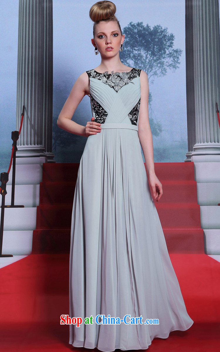 Multi-LAI Ki gray dress A field long Graphics thin dress field shoulder evening dress Red Carpet dress dress light gray XXL pictures, price, brand platters! Elections are good character, the national distribution, so why buy now enjoy more preferential! Health