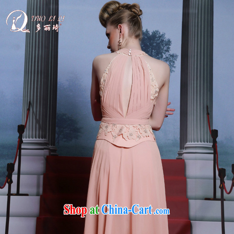 Multi-LAI Ki Europe Evening Dress 2014 style moderator dress show sense of the forklift truck with skirt evening dress pink XXL, Li Qi (Doris dress), and on-line shopping
